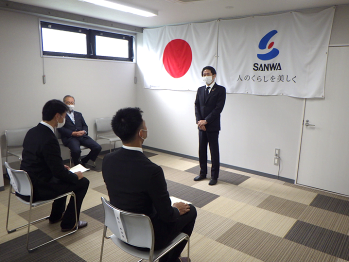 三和建装㈱　中社長挨拶